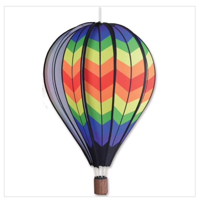26 In. Hot Air Balloon – Double Rainbow Chevron